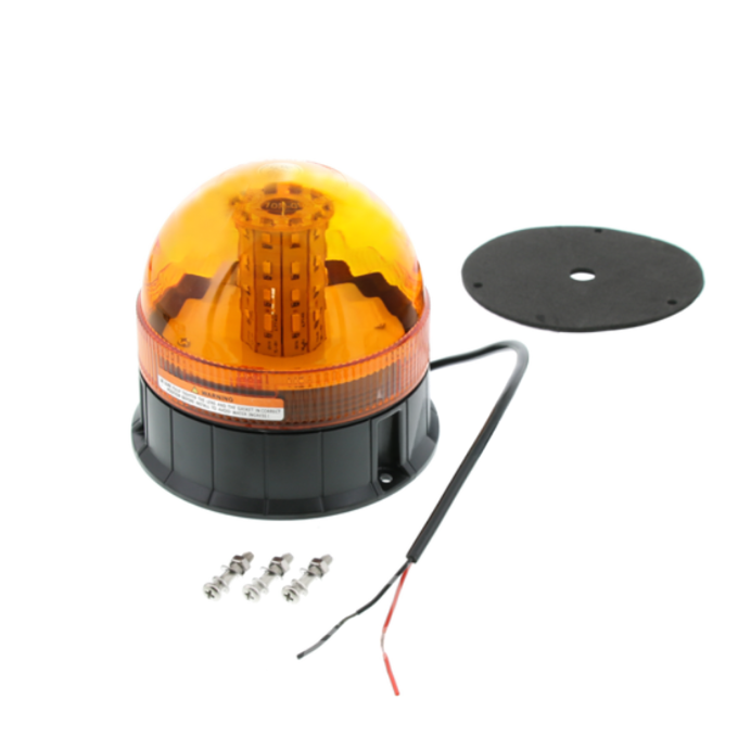 Farol rotativo / intermitente LED 12-24V (âmbar)