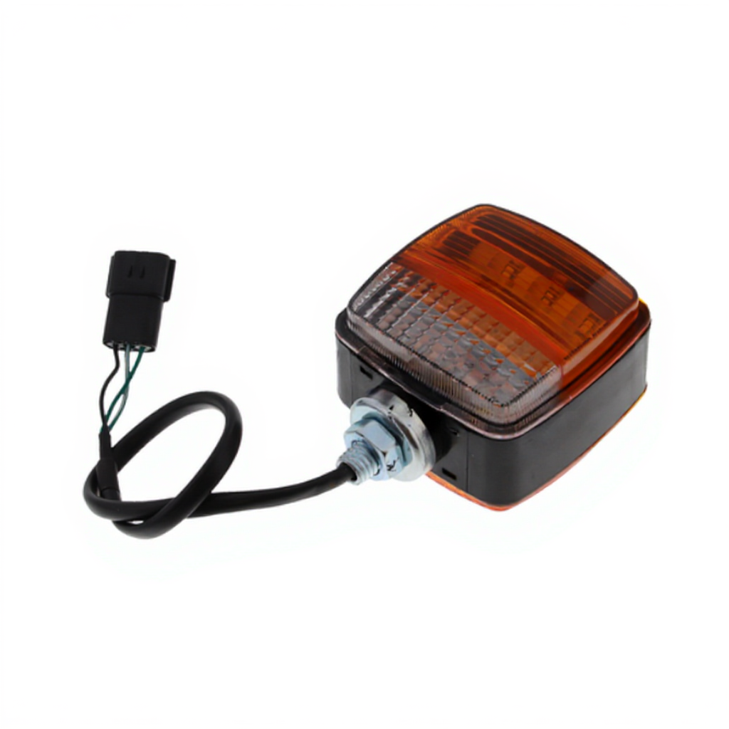 Farol dianteiro LED quadrado 12V com suporte pedestal