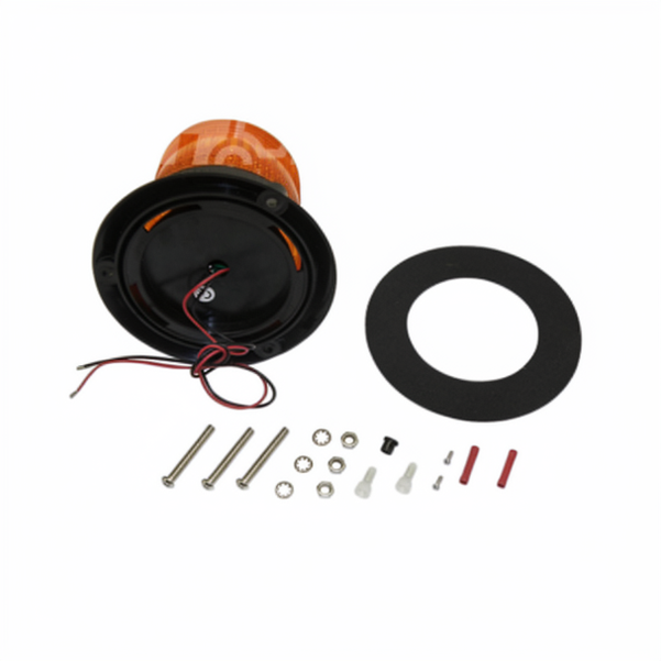Farol rotativo / flash LED 12-110V (âmbar)
