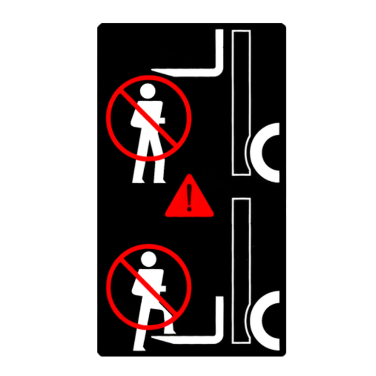 Autocolante de Segurança / Proibição para Empilhador (80x140 mm)