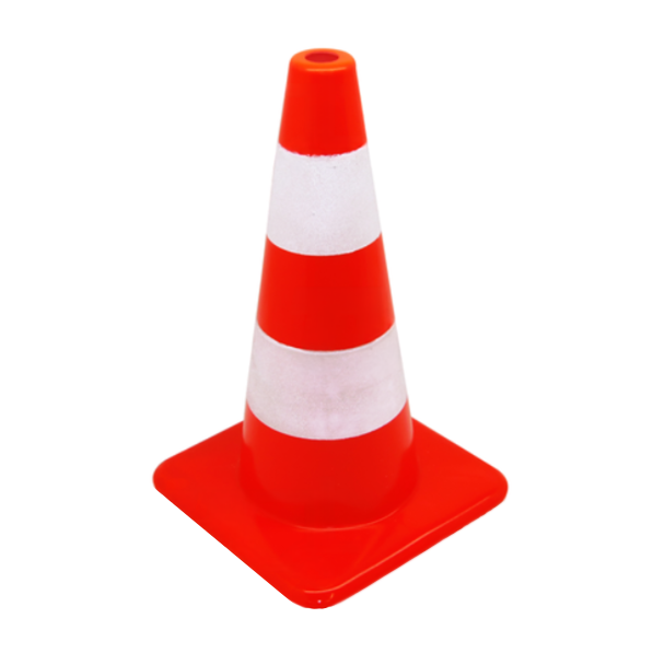 Cone de sinalização e segurança em PVC 500 mm